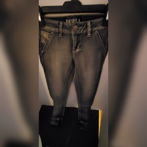 Really cute blue spice stretch ankle cuff jeans size 0 rarely worn, sexy jeans❣️